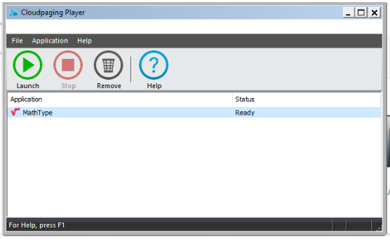 Cloudpaging Player Window with MathType loaded
